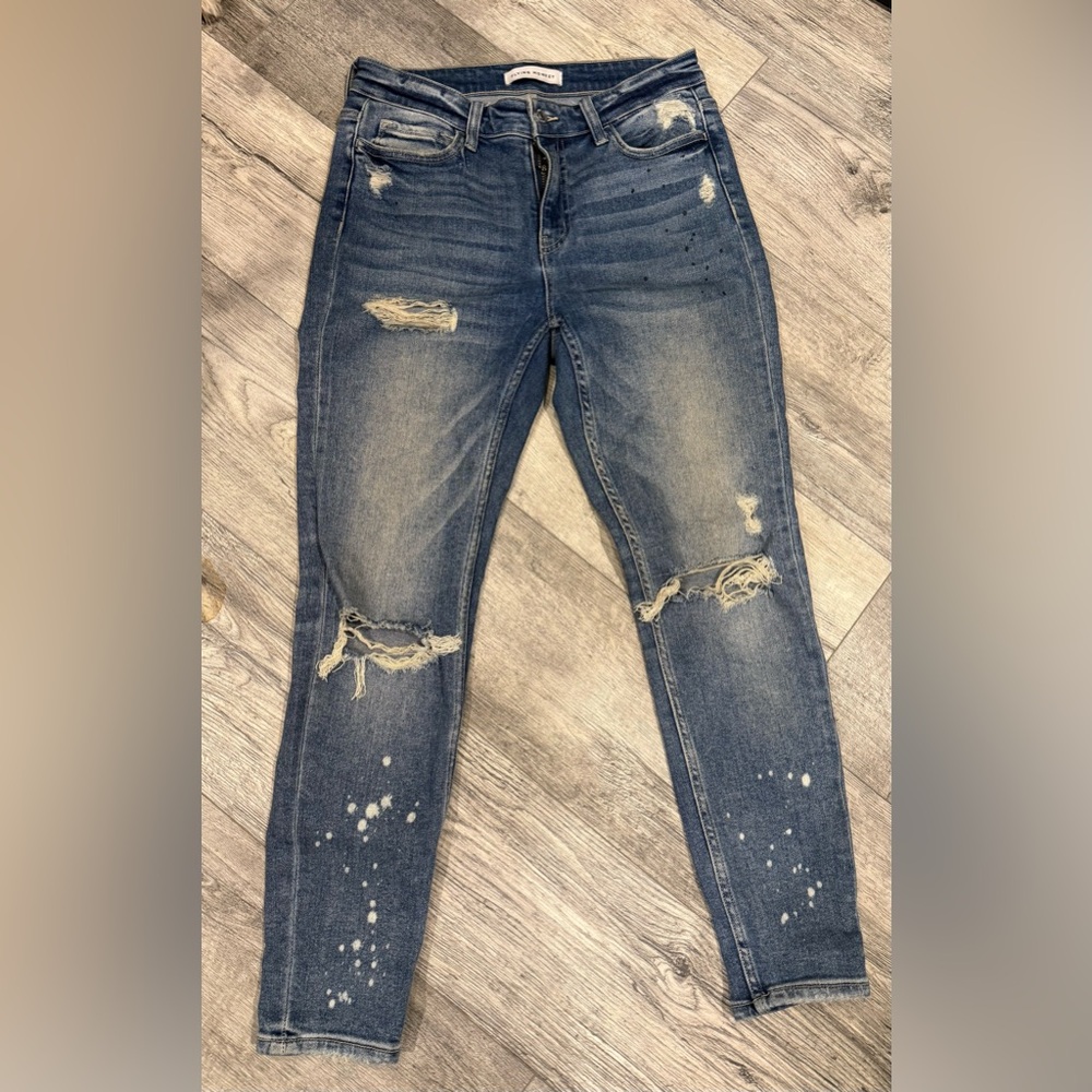 Flying Monkey Distressed Blue Jeans for Women